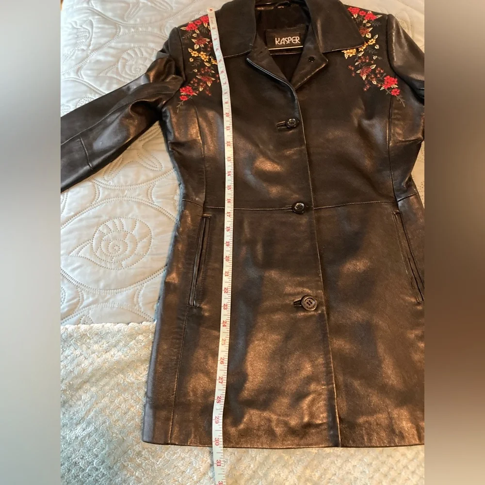 Kasper 100% Leather Woman’s Coat Black S